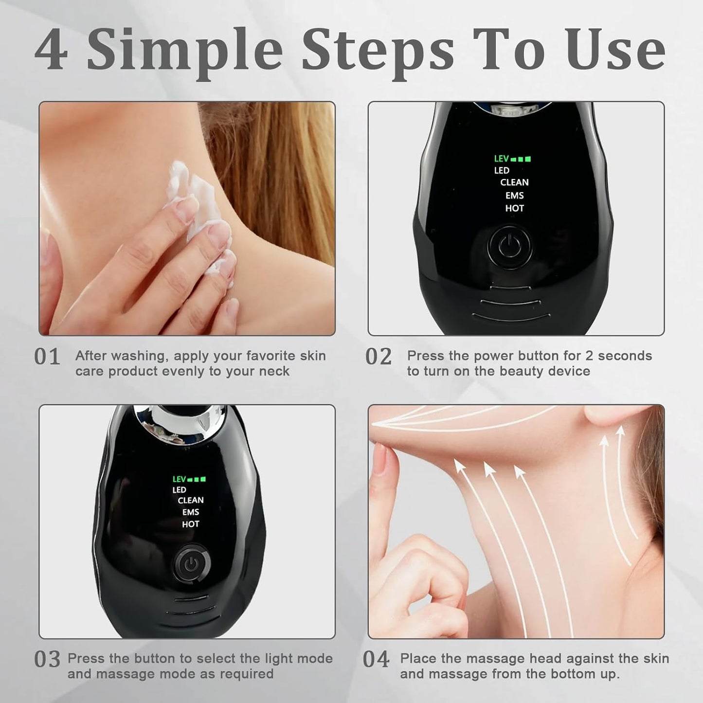 7-in-1 Neck Face Beauty Massager, Update Red Light Therapy for Face Neck Massager, Portable Facial Beauty Device for Skin Care, Wrinkle, Lifting, Face Sculpting, Firming Sagging Skin Tool