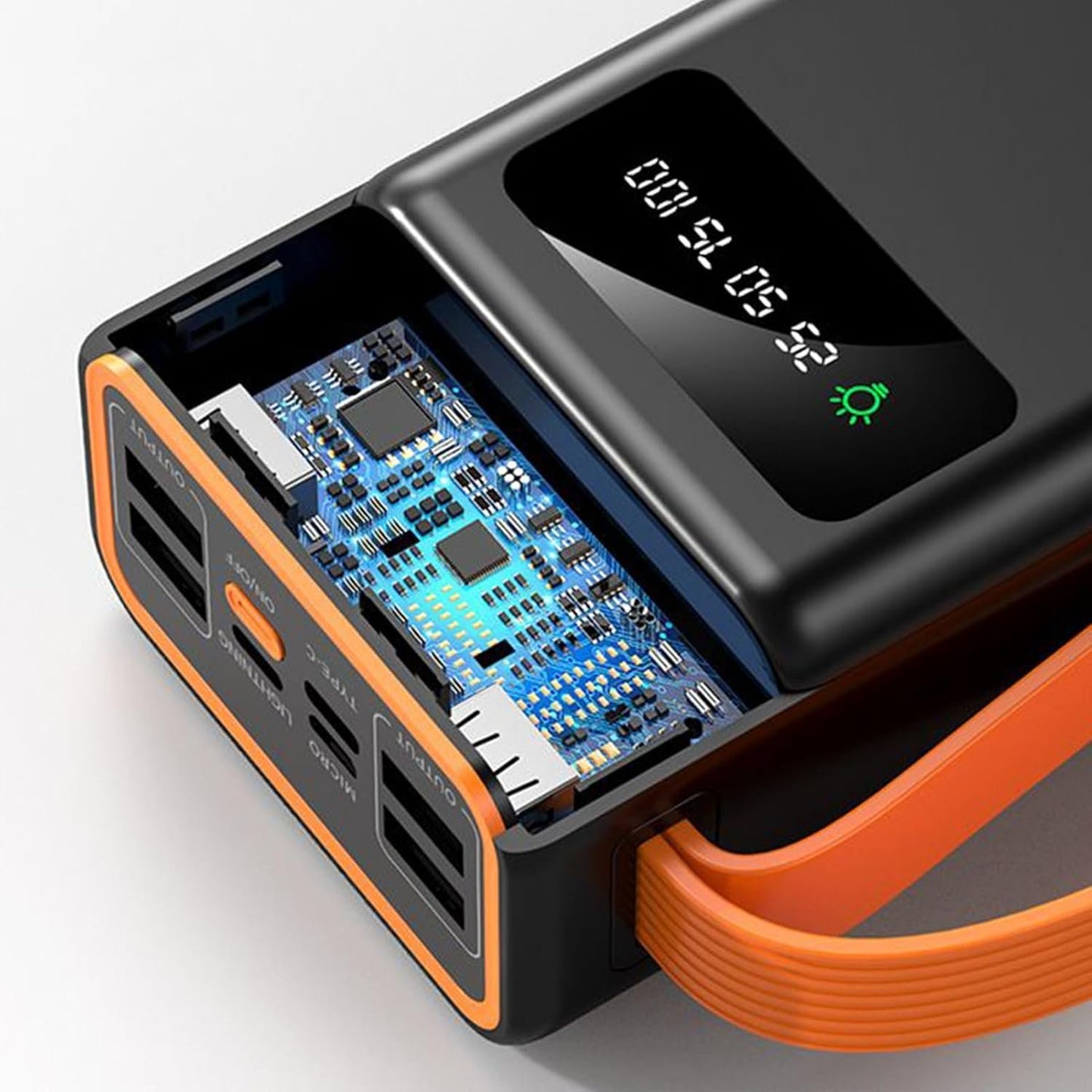 Solar Power Bank, Portable Cell Phone Charger, Long-Lasting External Battery Pack, 5.83x2.8x1.89 Inches, Compact Idealfor Charging Devices During Outdoor Camping and Hiking