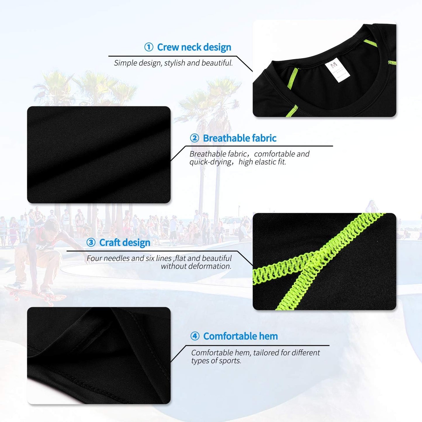 Queerier Mens Compression Baselayer Short Sleeve T Shirts Workout Under Sport Shirt Cool Dry Outdoor Training Tops