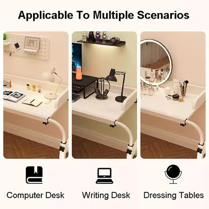 GXQFC Laptop Desk Adjustable Height 65 – 95 cm, Mobile Table 115 × 45 cm Nursing Table Cross Table Bed Sofa for Reading/Breakfast (Colour: Wood)