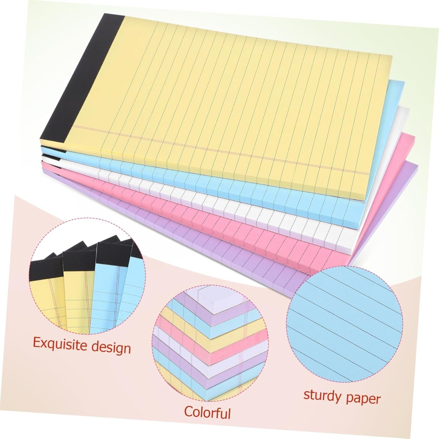 Generic 10 Pack Scratch Pads Notebooks for Note Taking Study Supplies Writing Organization No Bleed Portable Draft Notepads