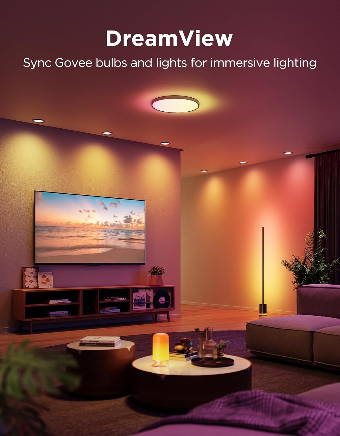 Govee BR30 Smart Light Bulbs, Works with Matter, Alexa and Google Assistant, LED Light Bulb, WiFi RGBWW Color Changing Flood Light Bulbs, Recessed Can Light Bulb, 2.4Ghz only, 850 Lumen, 4 Pack