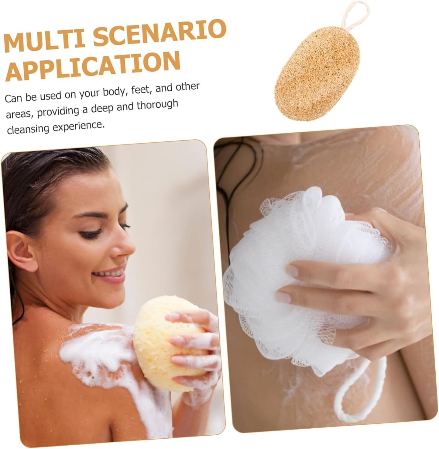 FOMIYES Kitchen Loofah Scrubber Thickened Dish Washing Sponge for Versatile Kitchen Bathroom Durable Loofah