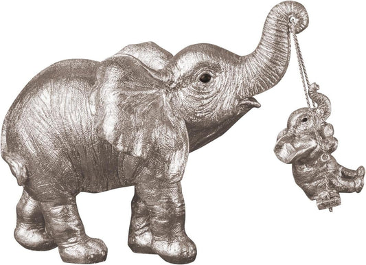 Home Decor Gifts for Mom Modern Living Room Animal Figurine Elephant Statue Office (Silver)