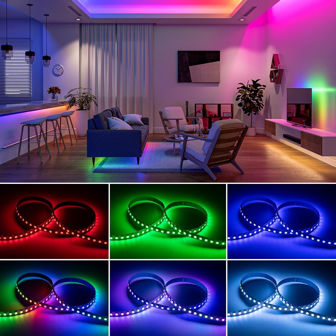 BTF-LIGHTING WS2812E Alloy Wires ECO RGB 5050SMD Individually Addressable 5m 60Pixel/m Flexible Black PCB Full Color LED Pixel Strip Dream Color IP65 Waterproof DIY Projects DC5V
