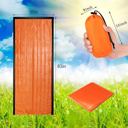 SAINUOD Emergency Sleeping Bag Waterproof Blanket Thermal Survival Bivvy Bags with Ultralight Gear Portable Nylon Sack for Camping, Hiking, Outdoor Adventure Activities(4 Pack)