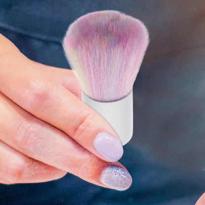 Healeved Handle Nail Brush Colorful Bristles Manicure Cleaning Brush for Salon Nail Care Fluffy Tool