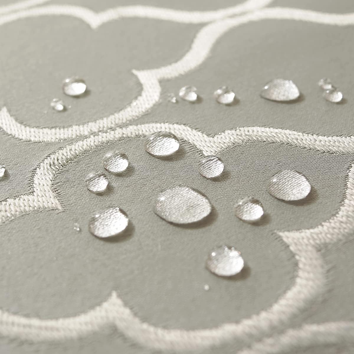 SASTYBALE Jacquard Tablecloth Damask Fabric Table Cloth Water Resistant & Wrinkle Free Spillproof Polyester Table Cover for Kitchen Dining Tabletop (Rectangle/Oblong, 52" x 70" (4-6 Seats), Gray)