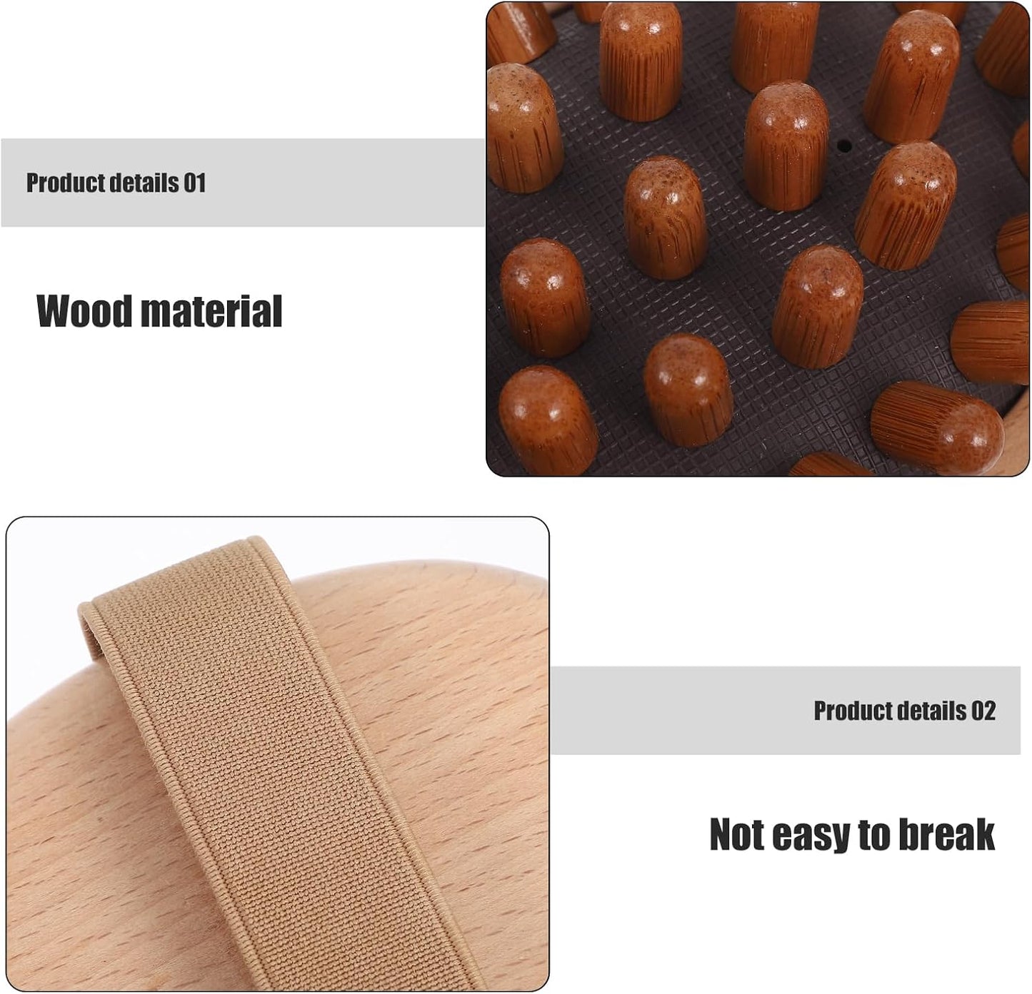 minkissy Wooden Massager Massager Comb Furry for Acupoint Manual Massage Tool Scalp Massager for Stress Relax