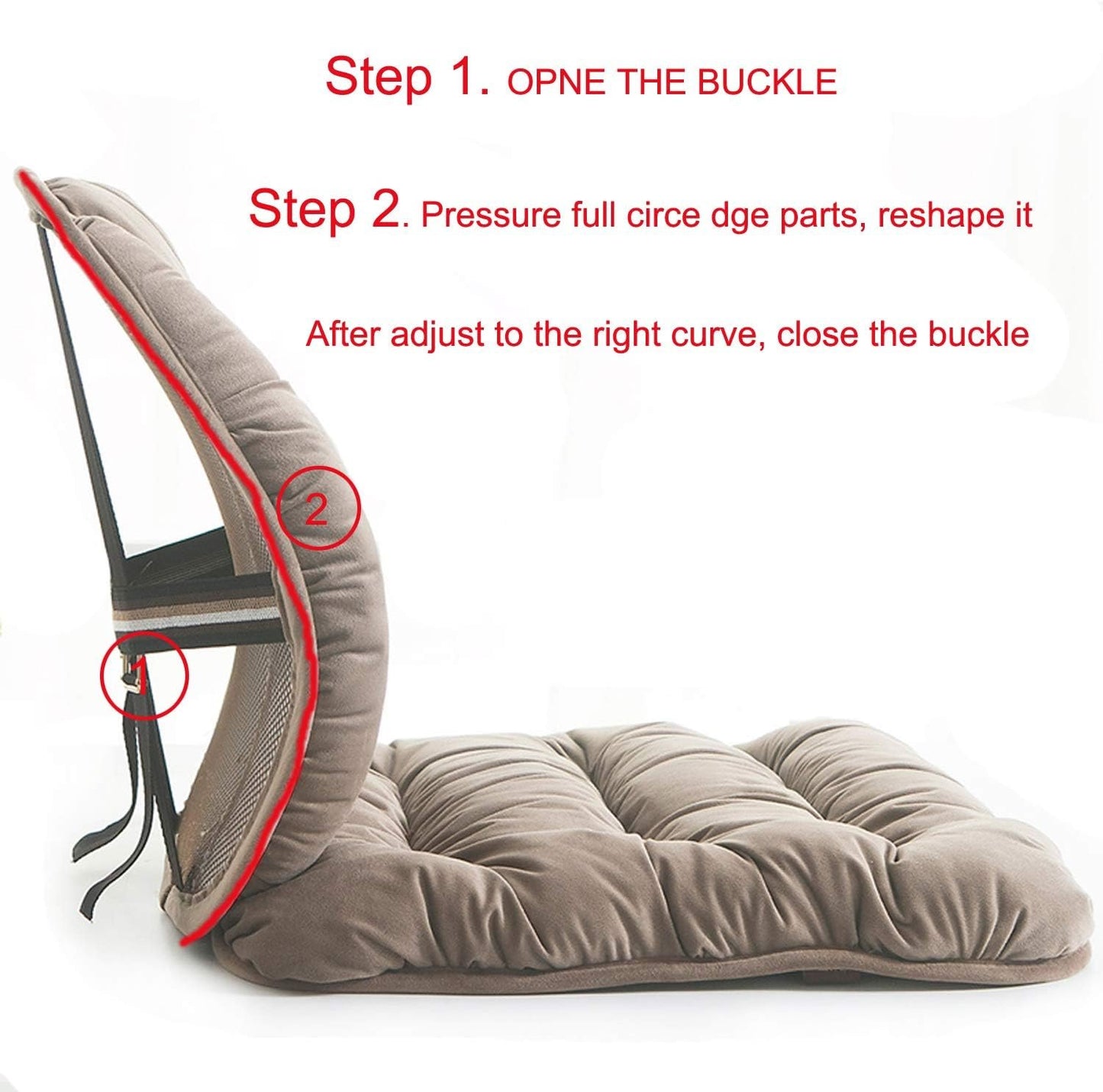 Low Back Pain Relief Large Size Recliner Lumbar Support and Nonslip Recliner Chair Seat Pads Cushion Back Rest Lumbar Cushion Pillow for Office,Dinning Desk Chair,Car,Truck Seats-Coffee