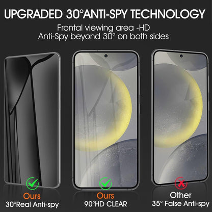 DYNASCO 3 Pack Privacy Screen Protector Compatible with Samsung Galaxy S23 FE, Anti-Spy TPU Hydrogel Protective Film for Samsung Galaxy S23 FE 5G 6.4" - Support Fingerprint Unlock, Self-Healing