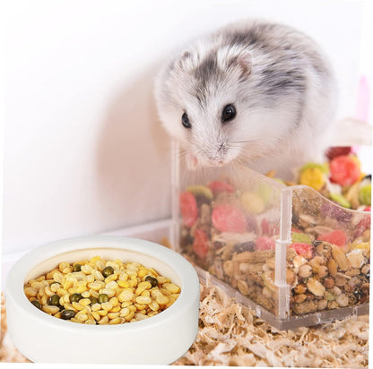MERRYHAPY 3Pcs Small Animal Feeding and Watering Set Durable Hamster Water Bottle Food Feeder