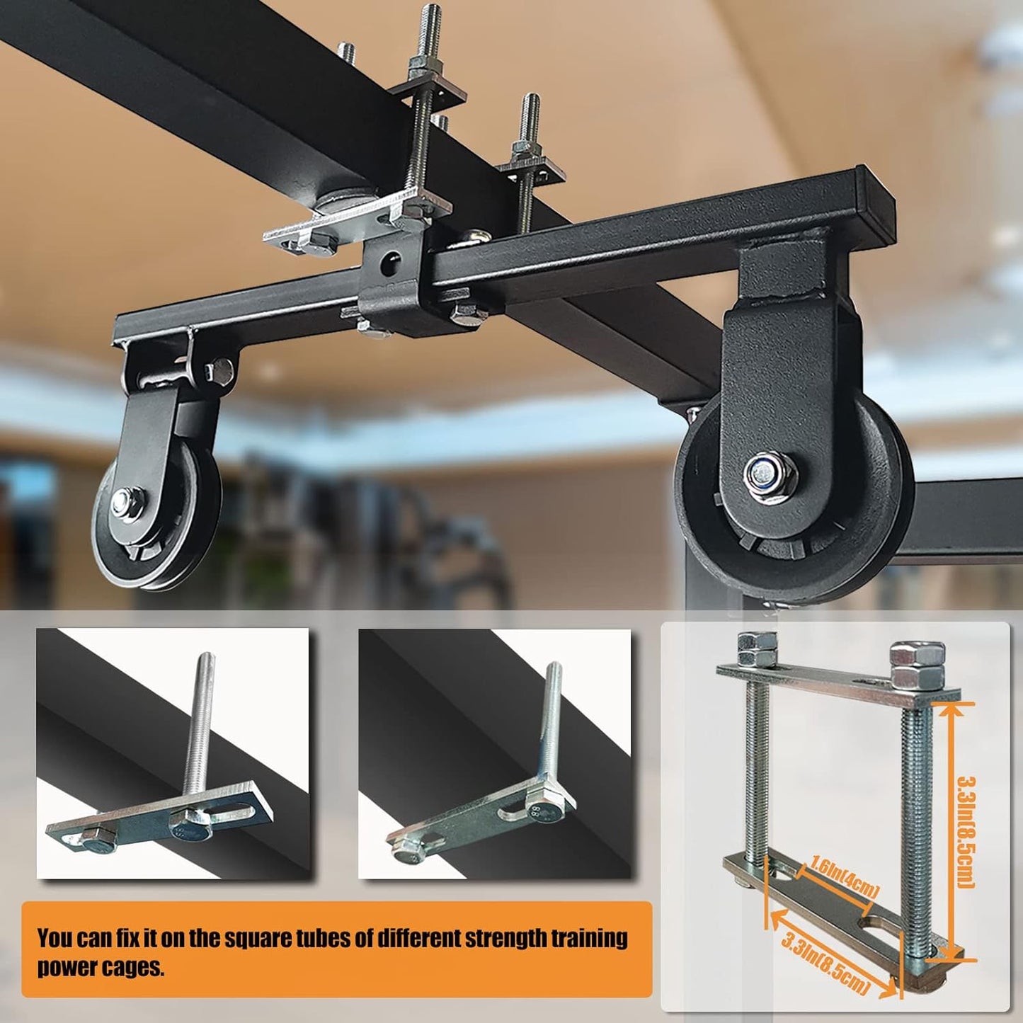 Upgraded Cable Pulley System, LAT Pull Down Machine for Home Gym Equipment, Weight Pulley System for Cable Machine, LAT Pulley System for Strength Training Power Cages, Power Racks