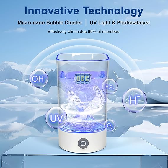 Smart Toothbrush Cup, Mouthwash Generator, Bathroom Tumbler, Toothbrush Holder, Dual Mode Retainer Cleaner, 350ml, Plastic, Portable Travel Oral Care Cup, 2000mAh Rechargeable