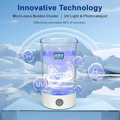 Smart Toothbrush Cup, Mouthwash Generator, Bathroom Tumbler, Toothbrush Holder, Dual Mode Retainer Cleaner, 350ml, Plastic, Portable Travel Oral Care Cup, 2000mAh Rechargeable