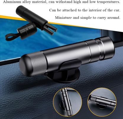 JUSTTOP 2 PCS Car Safety Hammer, Portable 2 in 1 One Second Car Window Glass Breaker Seat Belt Cutter, Safety Hammer Emergency Escape Tool for Car Bus Truck, Car Accessories (Black)