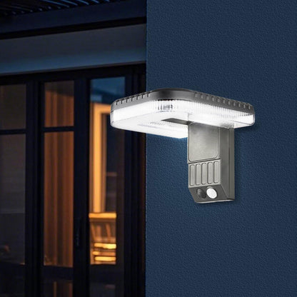 Solar Outdoor Wall Lights, Exterior Waterproof LED Lamp, 4.92 x 4.72 inches Smart Motion Sensor Brightness for Patio, Yard, Pathway, Backyard, Garage Lighting Material ABS PC