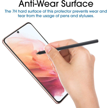 amFilm (2 Pack) Screen Protector for Samsung Galaxy S21 (6.2 Inch), Case Friendly (Easy Install) Hybrid Film Compatible with Fingerprint Sensor (2021)