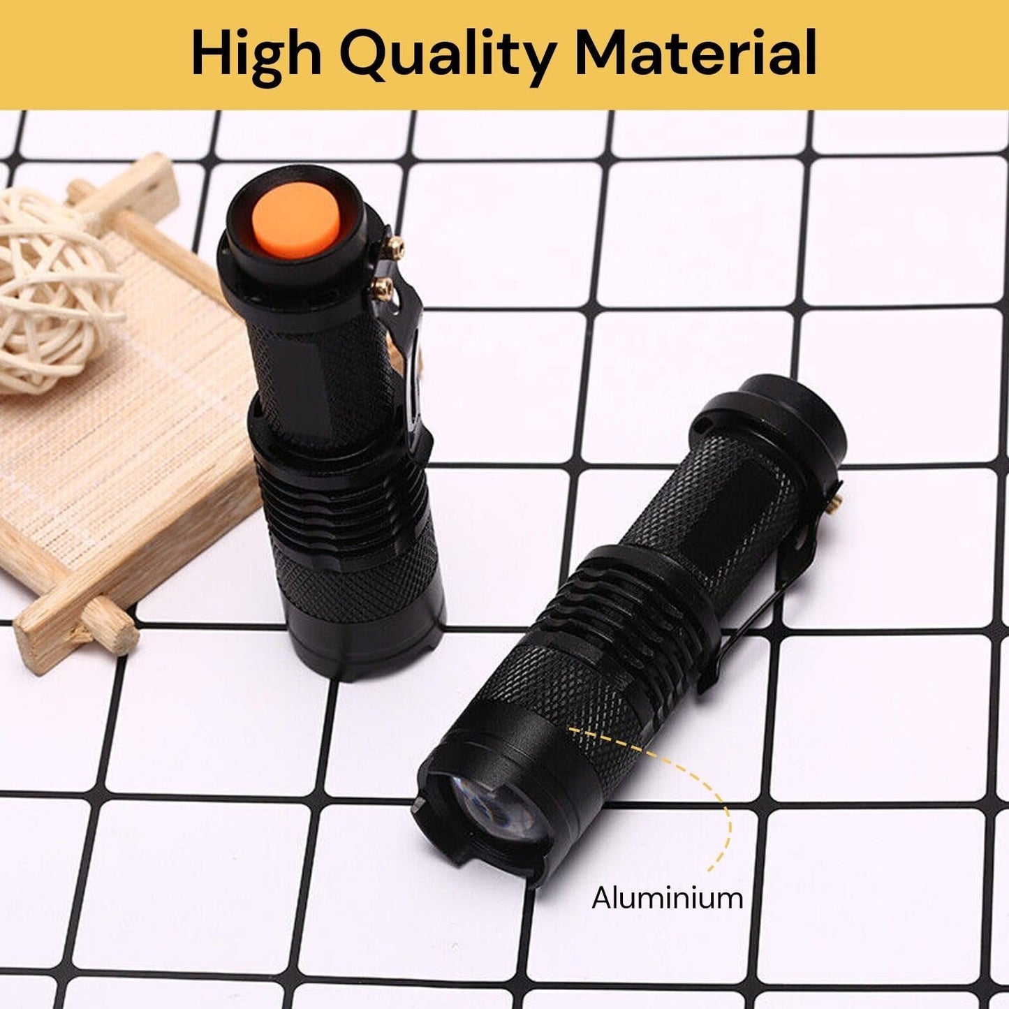 EZONEDEAL UV Flashlight, Super Bright High Lumens Rechargeable Flashlights, Adjustable Tactical Lights, Ultraviolet Blacklight, Portable Mini Torch Light Detector for Pet Urine, Stain, Camping, Home