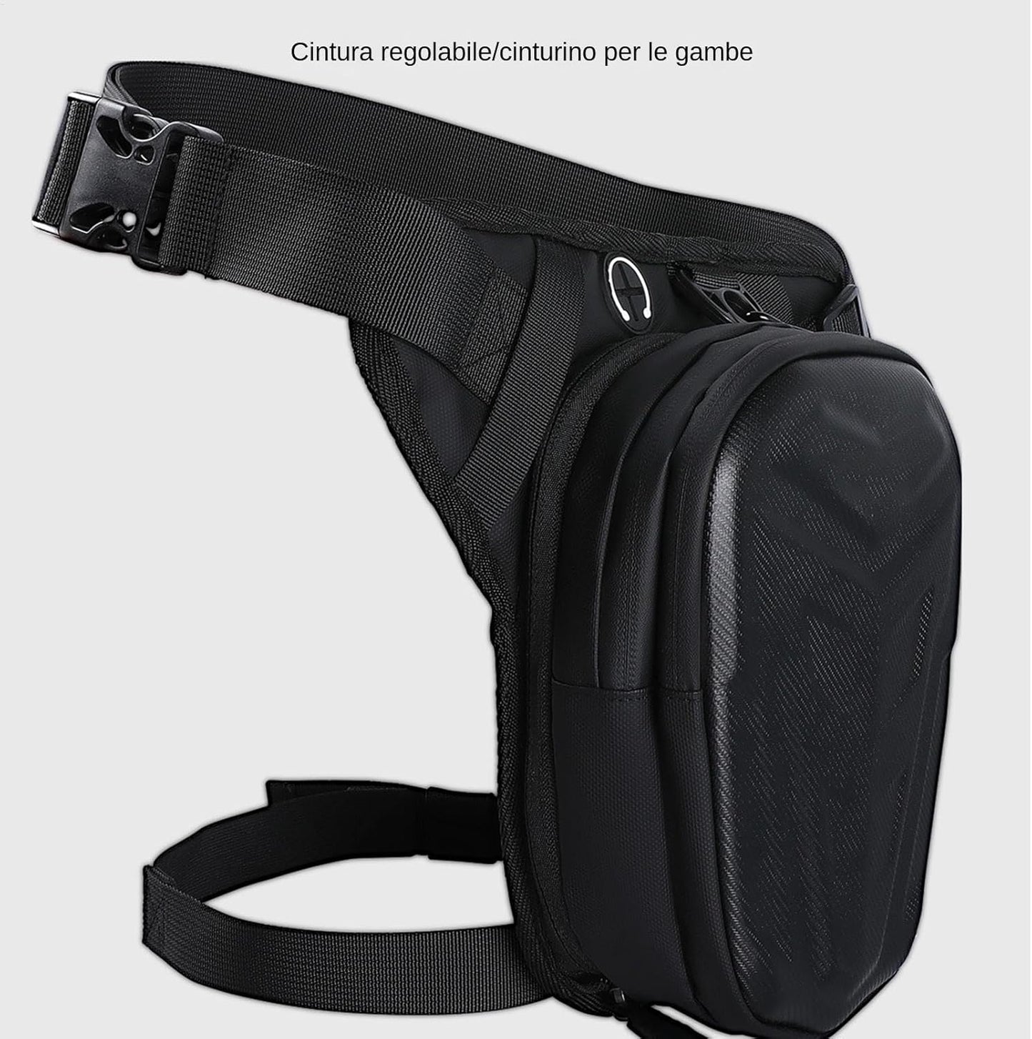 Motorcycle Leg Bag, Thigh Pouch Leg Strap, 3.7x9.8 Inches Shell Waterproof, Large Capacity Riding, Secure Waist Thigh Pack for Cycling Hiking, Camping Fishing, Travel Outdoor Gear