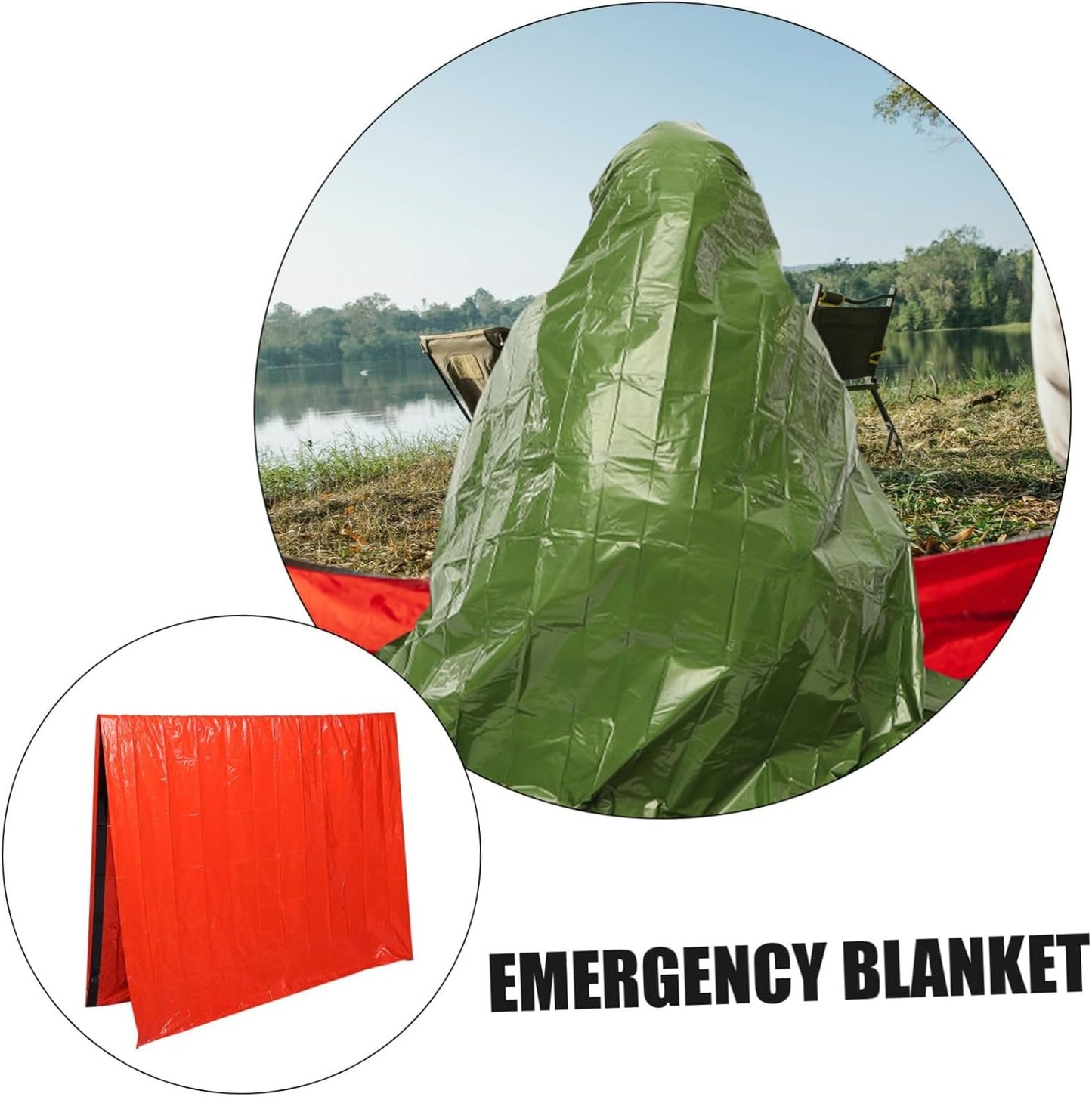 BESPORTBLE Survival Tent Emergency Blanket Portable Camping Gear Cold Weather Protection Tear-Resistant Material