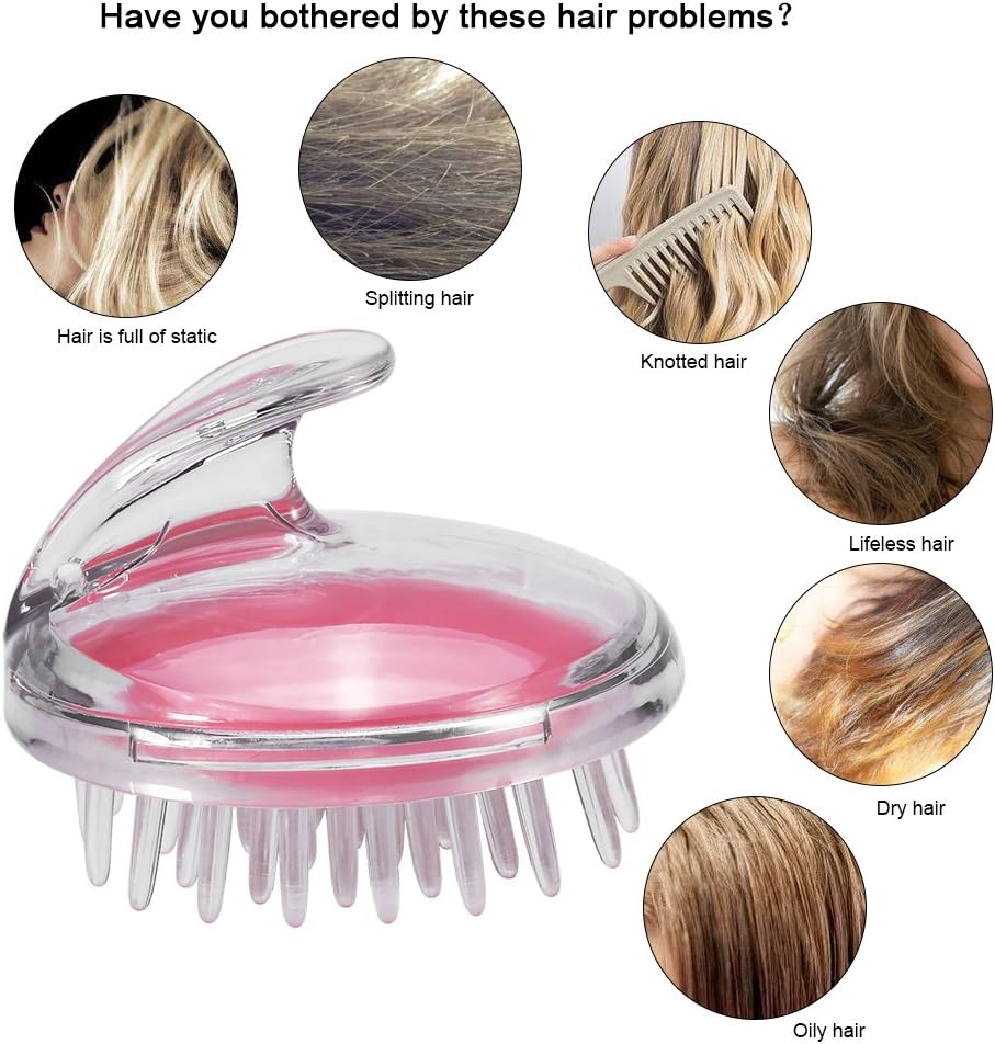 Scalp Massager, Hair Massager, Hair Care Shampoo Scalp Massager Shower Hair Brush Wash Massage Comb Beauty Tool()