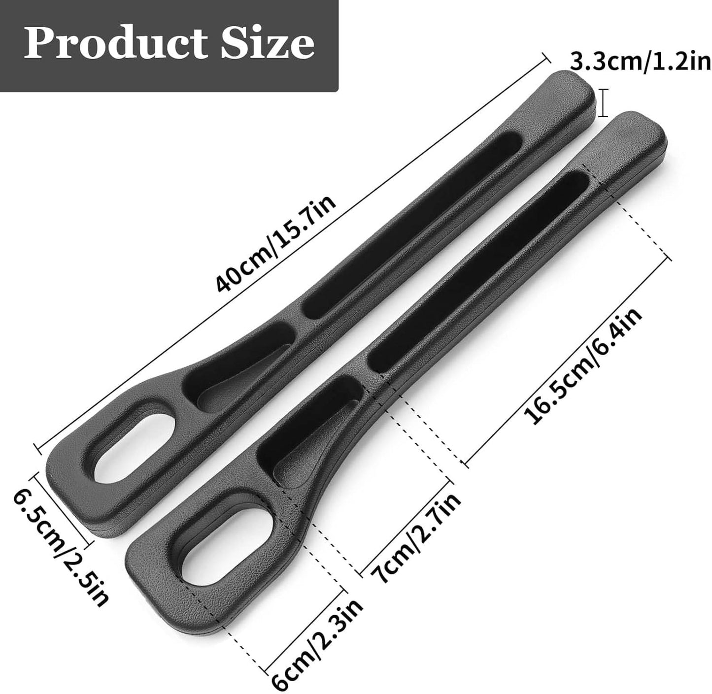2PCS Car Seat Side Gap Filler, No Drop Seat Guard, 2025 Car Seat Side Gap Filler, Soft Foam Multifunctional Seat Side Gap Filler with Organizer & Hook Function, Seat Gap Fillers for All Cars (Black)