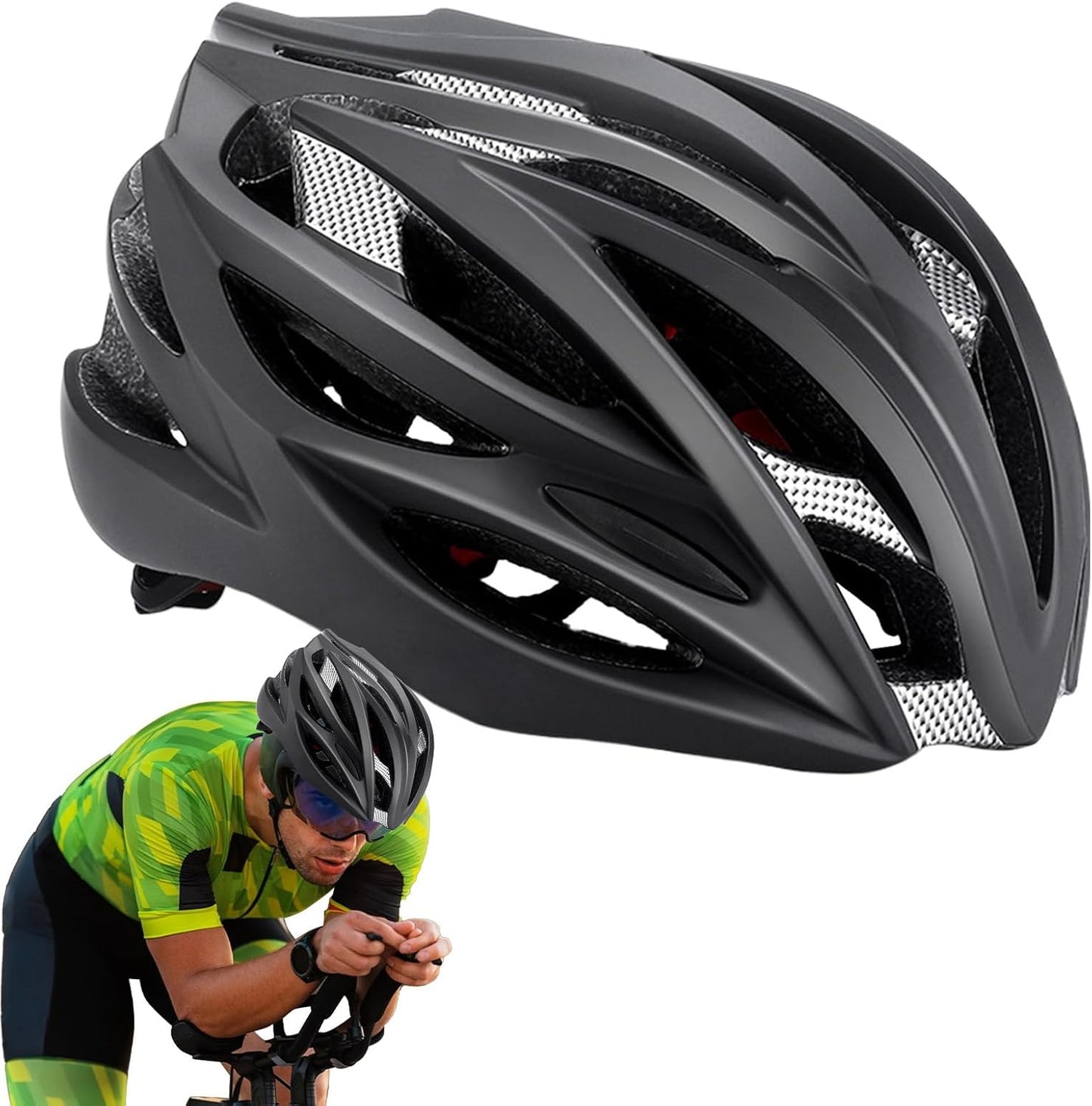 Riding Safety Hat, Motorcycle Bike Gear, Full Coverage Adjustable Fit Breathable Comfortable Protective Lightweight for Travel Outdoor Road Trip Sports Hiking