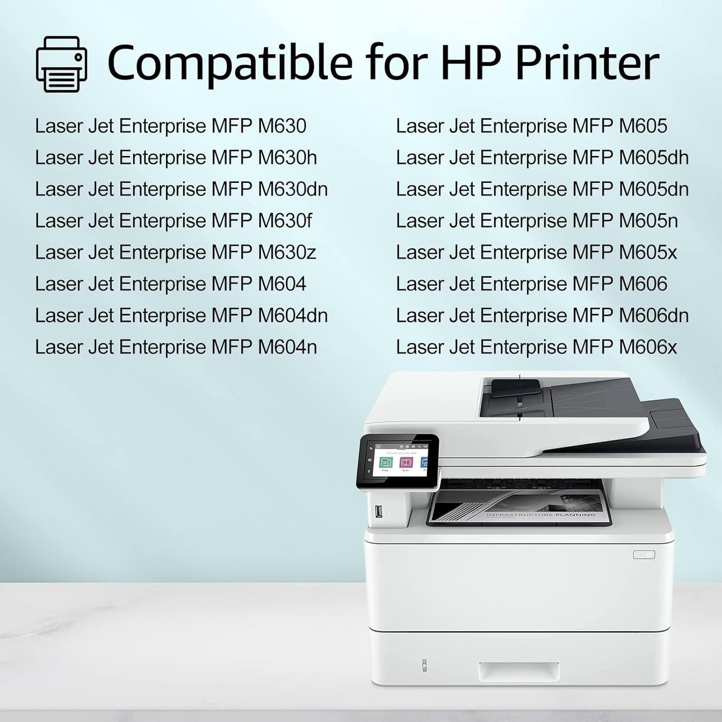 greencycle Compatible Toner Cartridge Replacement for HP 81A CF281A Work with Enterprise MFP M605 M604 M630 M606 M604n M604dn M605n M605dn M630h M630dn M630z Printer (Black, 1-Pack)