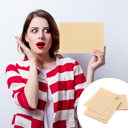 STOBOK 100pcs Writing Paper with Horizontal Line, A5 Letter Envelopes Paper Vintage Kraft Antique Retro Office Accessories School Supplies