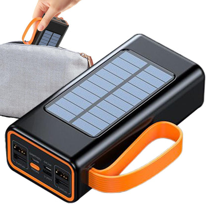 Solar Charger, Solar Panel Power Bank, Compact External Battery Pack, Portable and Fast Charging for Camping, Hiking, Backpacking, Fishing, Walking, 5.83x2.8x1.89 inches