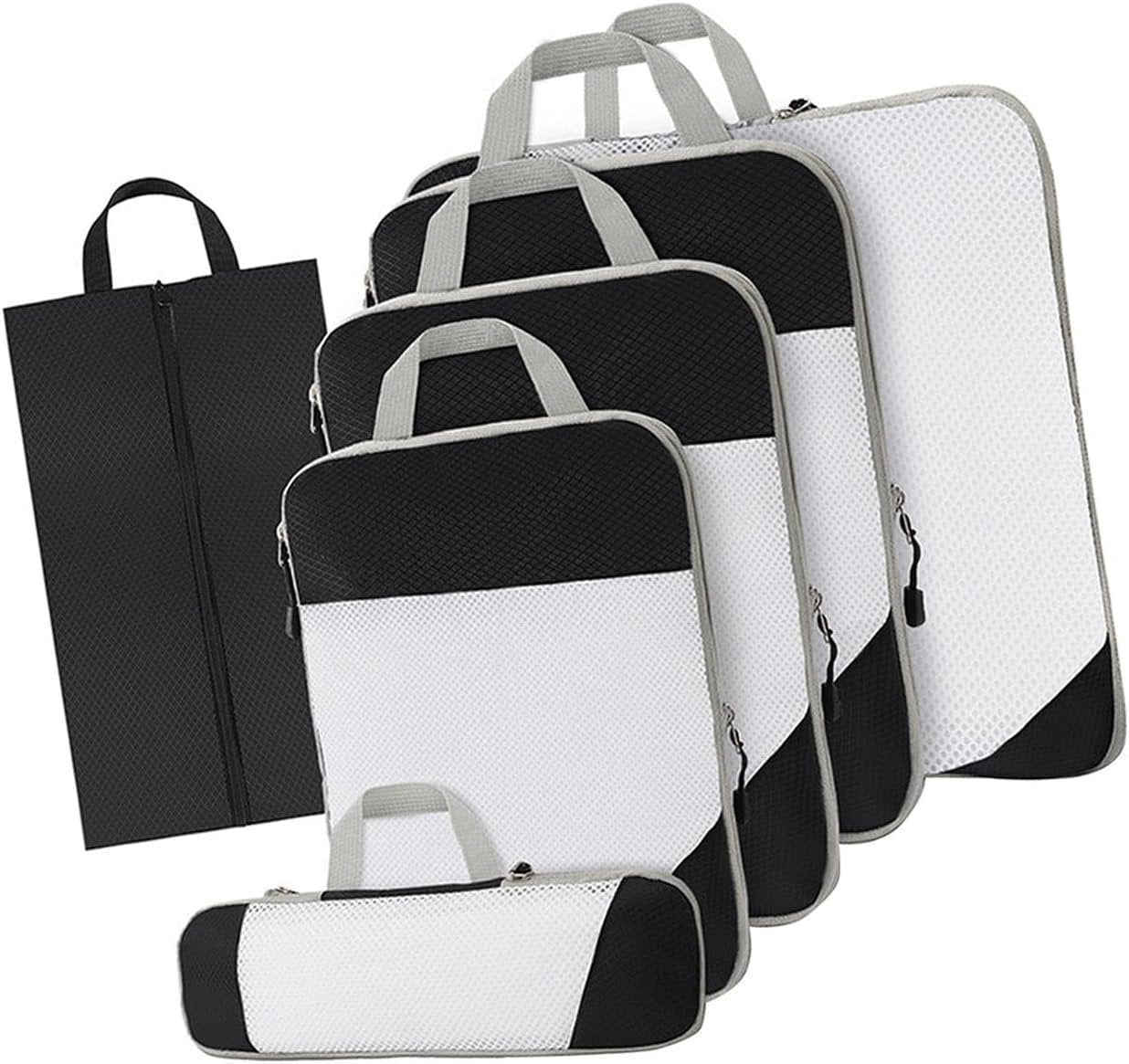 Gralara Ultimate Travel Packing Cubes Set for Seamless Organization, Black