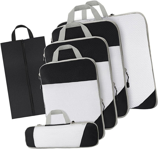 Gralara Ultimate Travel Packing Cubes Set for Seamless Organization, Black