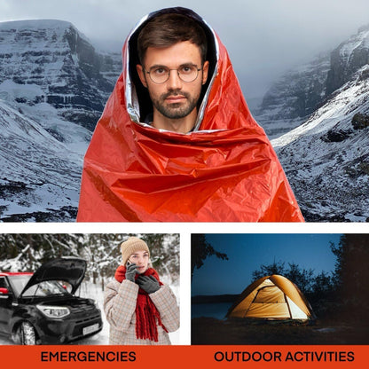 Soild Gears Outdoors Emergency Sleeping Bag Thermal - Use as Emergency, Survival Sleeping Bag, Mylar Emergency Blanket, Waterproof - Green