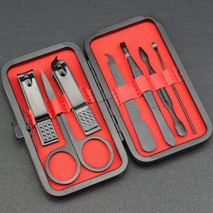 WSJQB Set Manicure, 7 pz Nail Clippers Kit Pedicure, Manicure Strumenti Professionali Regalo per Gli Uomini Donne e Genitori
