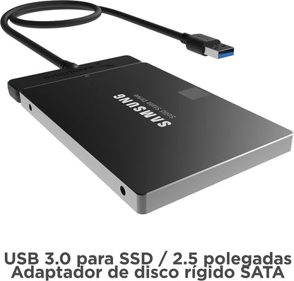 SABRENT SATA to USB Adapter Cable, USB 3.0 to 2.5 inch SATA III Adapter, HDD/SSD to USB, Hard Drive Adapter, UASP Supported, Compatible with MacBook, PC, Laptop - USB to SATA Adapter (EC-SSHD)