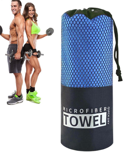 Microfiber Sports Towel, Travel Bath Cloth, Portable Quick Dry Super Absorbent Lightweight Gym Sweat Wipes Soft Workout Gear for Body, 15.75x31.5 Inches