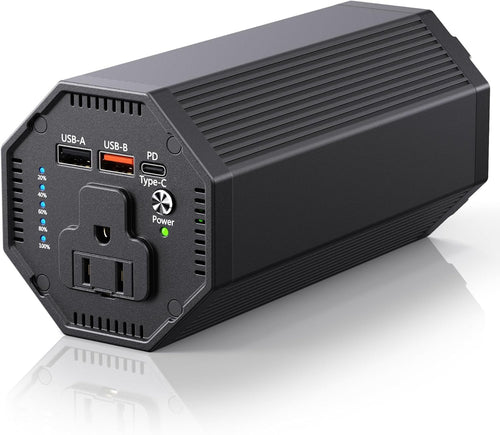 Portable AC Power Bank, Dual 65W PD Laptop Battery Bank, Peak 100W/27000mAh Power Station Super Travel Portable Battery Pack for Outdoor Camping Travel Home Office Hurricane Emergency Use