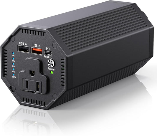 Portable AC Power Bank, Dual 65W PD Laptop Battery Bank, Peak 100W/27000mAh Power Station Super Travel Portable Battery Pack for Outdoor Camping Travel Home Office Hurricane Emergency Use