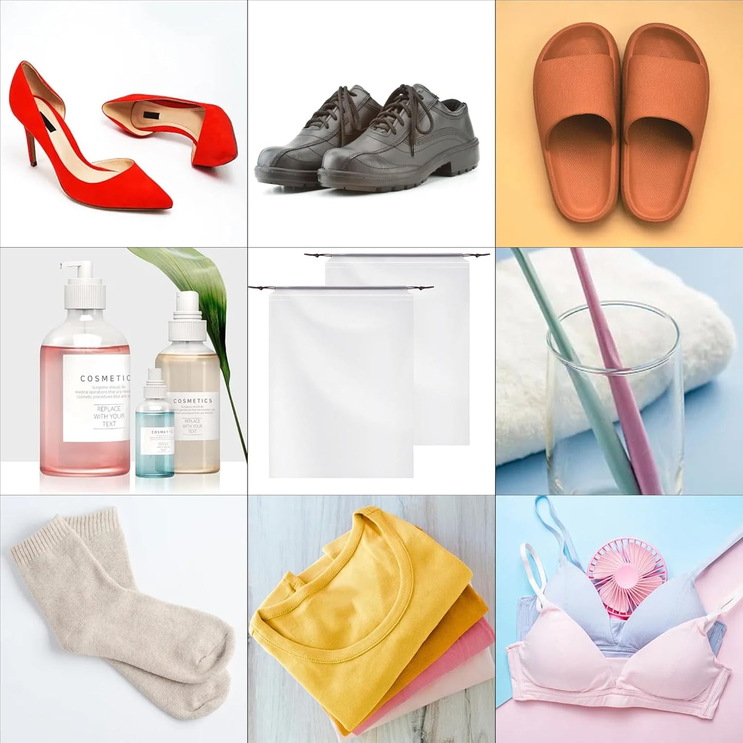 Shoe Bags for Travel, Transparent Waterproof Drawstring Dust Bags (11.8” x 15.7”) for Packing, Shoe Organization & Storage – Ideal for Men & Women, Clear, Large, 30 Transparent