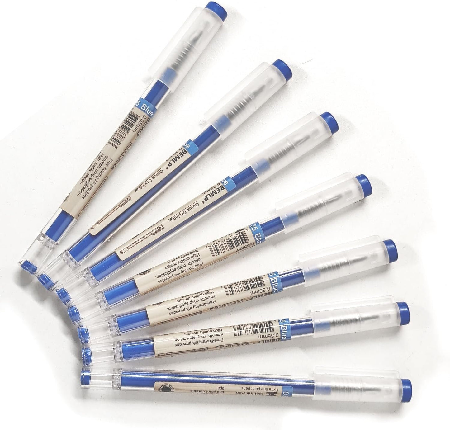 Gel Ink Pen Extra fine point 0.35mm Blue Liquid Rollerball Pens Quick Drying Gel Pens School Office student Exam Writing Stationery Supply 12 Pcs/Set (Blue)