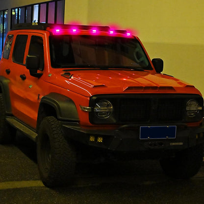 Generico Solar Powered Cab Lights, Pack Of 4 Smart Sensing Waterproof Cab Marker Lights, Automotive LED Accessories For Motorcycle, Truck, Vehicle Roof, Easy Installation, No Wiring Needed