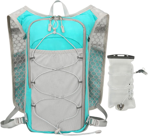 Running Hydration Pack, Reflective Lightweight Vest, 15.75x8.66x3.15 Inches Breathable Sports Bag, 1.5L Water Bladder Carrier, Outdoor Workout Gear for Women Camping Riding Travel