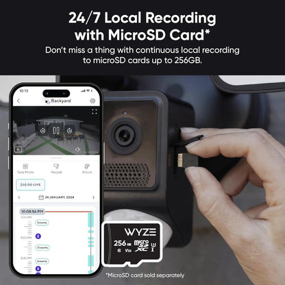 WYZE Floodlight Camera v2, 2800-Lumen LEDs, 2K HD Outdoor Security Camera, 160° Wide View, Motion Activated Light, 105dB Siren, Color Night Vision, Compatible with Alexa & Google Assistant, Wired