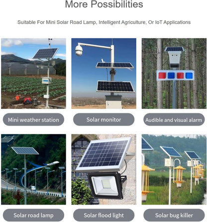 TUOPUONE Solar Power Manager (B) Supports 6V-24V Solar Panels Embedded 10000mAh Li-Po Battery Multi Protection Circuits
