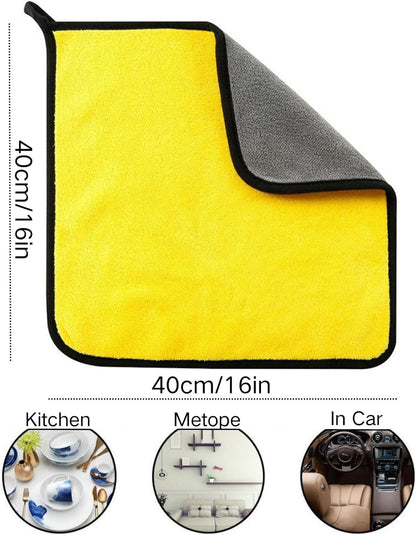 Gifts for Women 8 Pcs Microfiber Cleaning Towel Auto Detailing Cloth Drying Wash Towels Polishing Waxing Dry for Cars Absorbent Towel,Rags for House, Kitchen, Car Care 16" x 16" (8)
