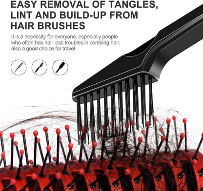 2 Combs Cleaning Tools, Clean Comb Brush Cleaning Comb, Hair Rake Tool Comb Cleaning Brush Hair Dust Removal Brush