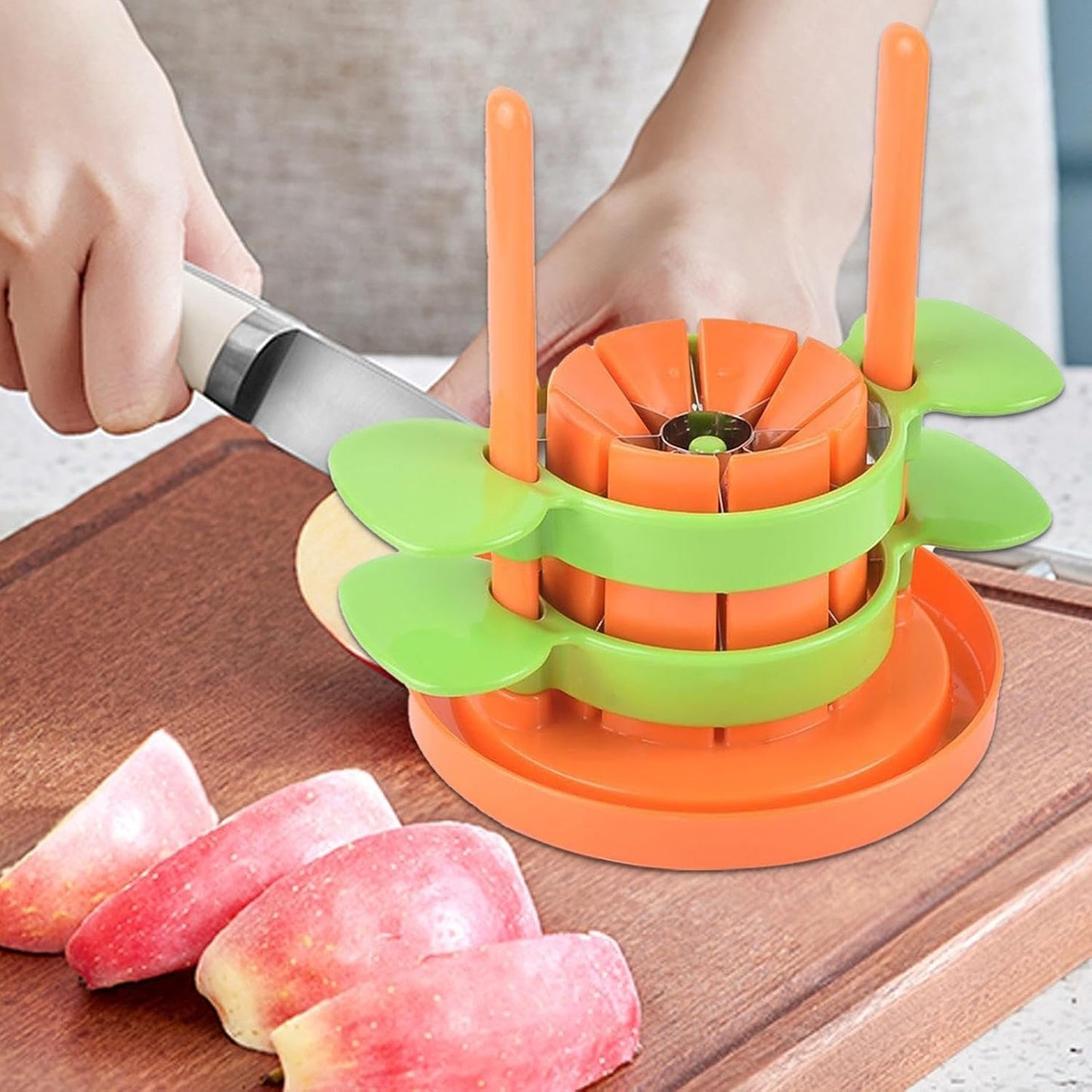 Fruit Slicer,Orange Corer Tool Pear Divider - Sturdy Stainless Steel Fruit Cutter, Easy to Use Orange Slicer and Wedger for Potato Onion Vegetables
