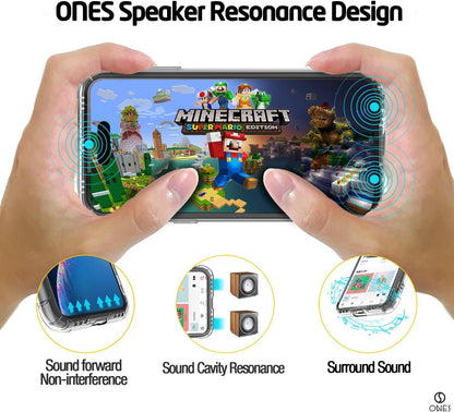 ONES iPhone 14 Pro Max HD Clear Case『 Military Protection Shockproof Airbags 』『 Speaker Resonance 』〔 Screen & Lens Guard 〕〔 Anti-Slip 〕〔 Strap Hole 〕 · Sturdy Impact Absorb Anti-Yellow Silicone Cover