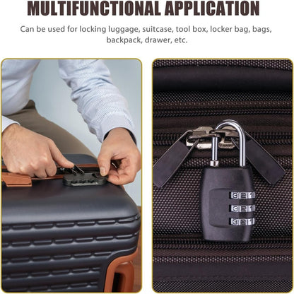 Mipcase Luggage Locks TSA Approved: Safety Suitcase Zipper Combination Lock for Baggage Outdoor Travel